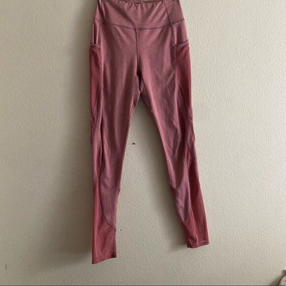 Gymshark Pink Mesh Full Length Leggings - Picture 1 of 9